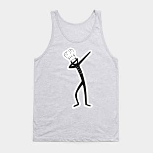 Dabbing Stick Figure - Chef Cook Tank Top